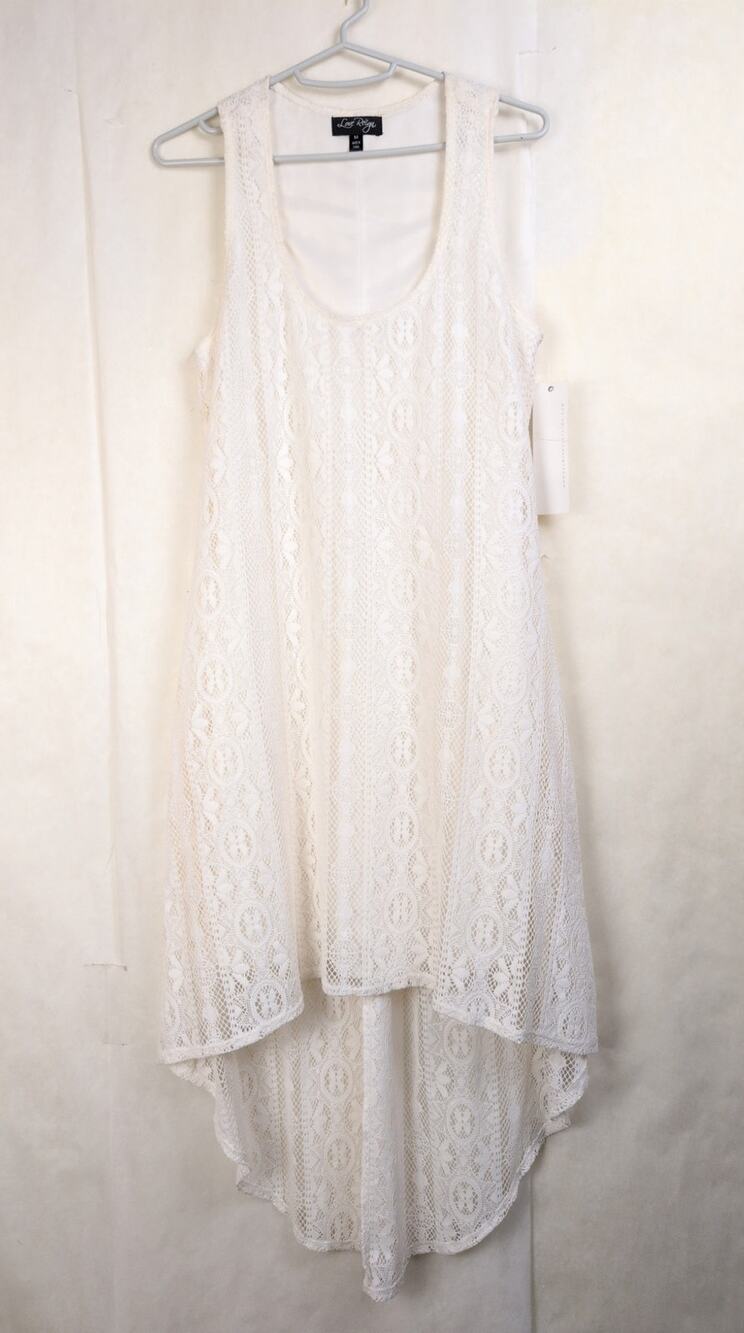 New Love Reign ivory lace hi lo dress Size Medium Retro Romantic Feminine Boho